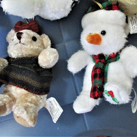 Vintage HUGFUN Set of 5 Plush Animal Ornaments - Picture 3 of 9